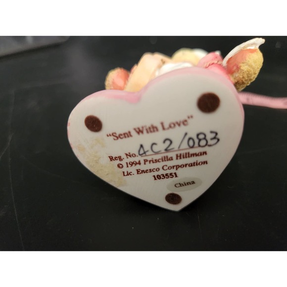 4" Enesco Sent with Love 1994 Pricilla Hillman - Picture 2 of 2